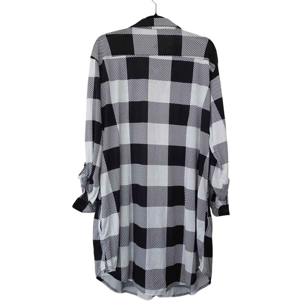 White Mark Women's 2XL Black Plaid Tunic Shirt - Picture 3 of 4